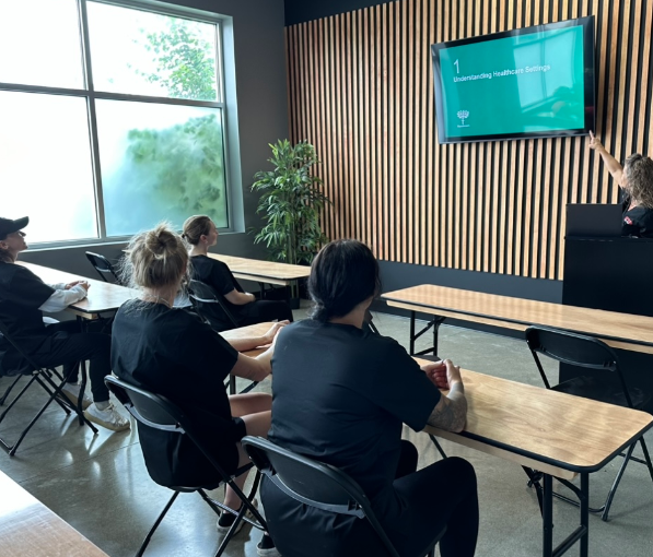 Students in CNA training classroom